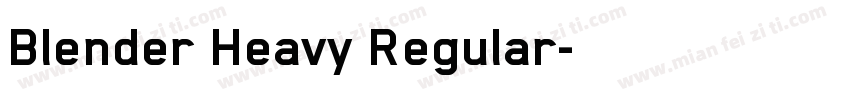 Blender Heavy Regular字体转换